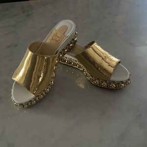 Christian louboutin janibasse 60 mule wedge sandal